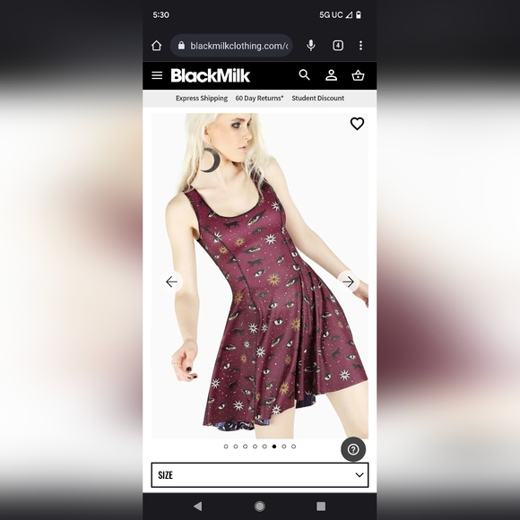 CAT'S EYE VS SNAKALEIDOSCOPE INSIDE OUT DRESS - LIMITED - Picture 3 of 6